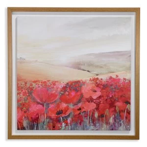 image of Arthouse Sunset Poppies Framed Wall Canvas