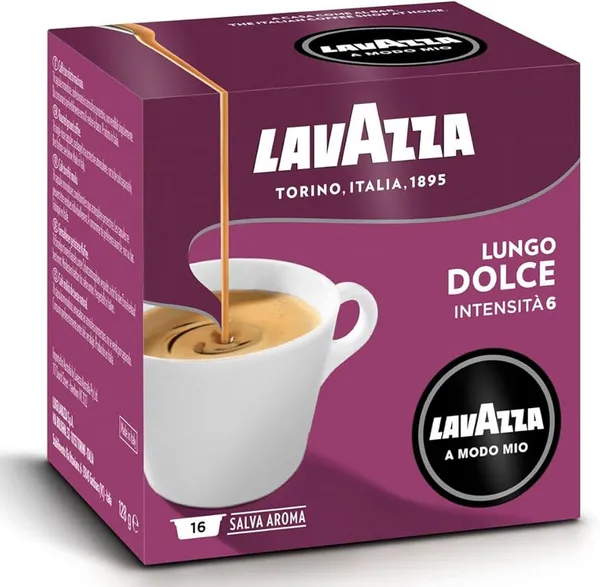 image of Lavazza Lungo Dolce Coffee 16 Capsules