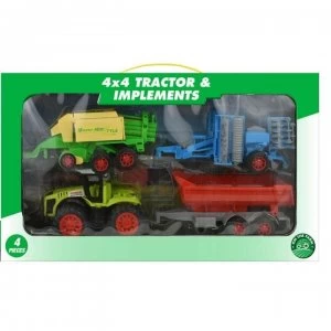Image of Kandytoys Tractor Set 00 - 2 Asst