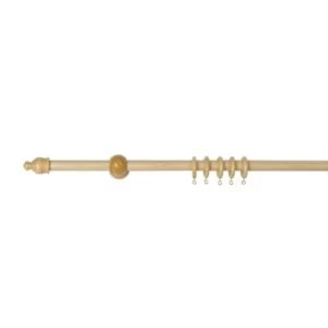 Image of Colours Pine effect Fixed length Curtain pole L180 cm