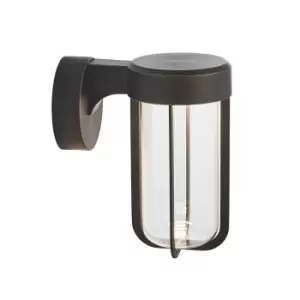 image of Benevento Outdoor Integrated LED Wall Lamp Brushed Bronze Finish & Clear Glass IP44