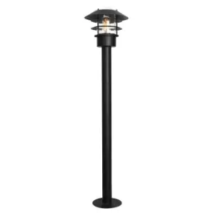 Image of Helsingor 1 Light Outdoor Coastal Bollard Lantern Black IP44, E27