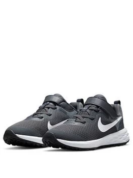 Image of Nike Childrens Revolution 6 - Grey/White , Grey/White, Size 11