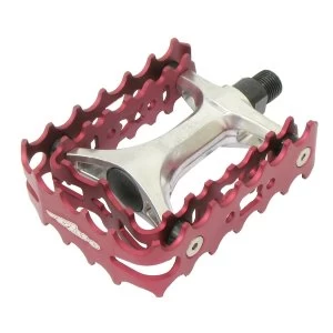 Image of Onza VP458 Trials Pedals Red 9/16