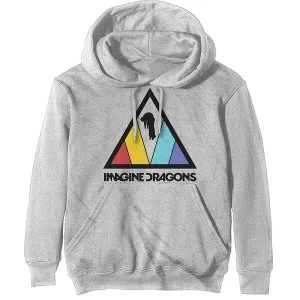 image of Imagine Dragons - Triangle Logo Unisex Large Hoodie - White