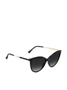 image of Jimmy Choo Belinda Glitter Detail Sunglasses - Black