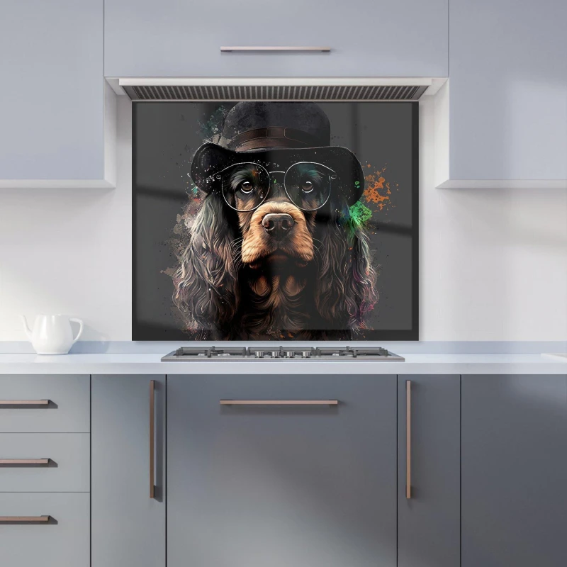 Image of Warren Reed - Designer English Cocker Spaniel Kitchen Splashback Size: 600mm x 750mm Multicolor Unisex 600mm x 750mm