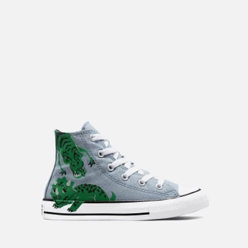 Image of Converse Kids Chuck Taylor All Star Dino High Top Trainers - Blue Slate/Midnight Navy - UK 12 Kids