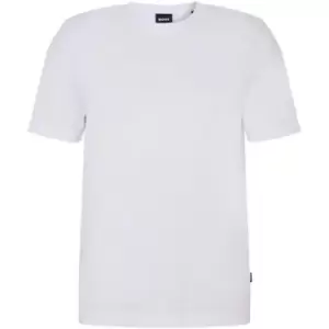 Image of Boss Tiburt Jacquard T-Shirt - White
