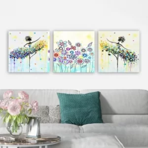 Image of DRPRC10 Multicolor Decorative Canvas Painting (3 Pieces)