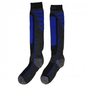 image of Nevica Meribel 2 Pack Ski Socks Juniors - Royal/Grey