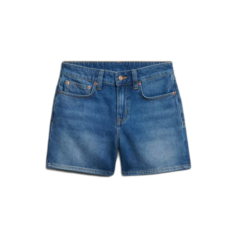 Image of Superdry Womens jean shorts Superdry Bleu Female 26
