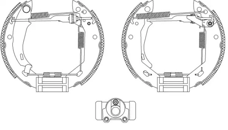 Image of FERODO FMK104 Brake Set, drum brakes with wheel brake cylinder Brake Set,drum brakes (3859)