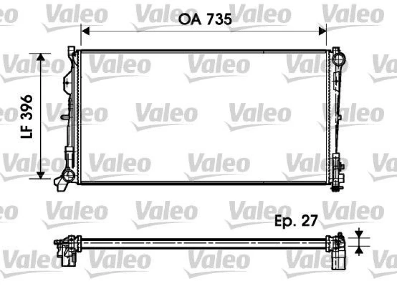 Image of Engine radiator VALEO 732956