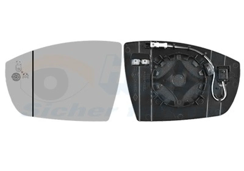 Image of VAN WEZEL Wing mirror glass VAN WEZEL 1906835