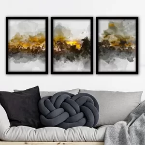 Image of 3SC26 Multicolor Decorative Framed Painting (3 Pieces)