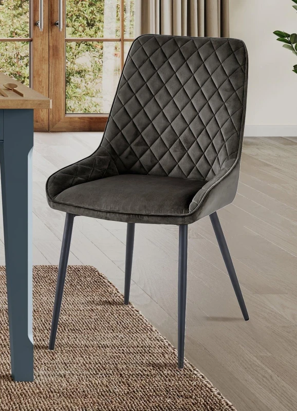 Image of Baumhaus Signature Blue Dining Chair - GUN METAL GREY (Pack of Two) in Red Size: 2 Pack Red Unisex 2 Pack