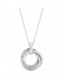 image of Simply Silver Triple Ring Knot Pendant Necklace