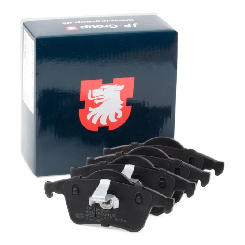 Image of JP GROUP 4963700410 Brake pad set JP Rear Axle, excl. wear warning contact Brake Pad Set,disc brake (402)