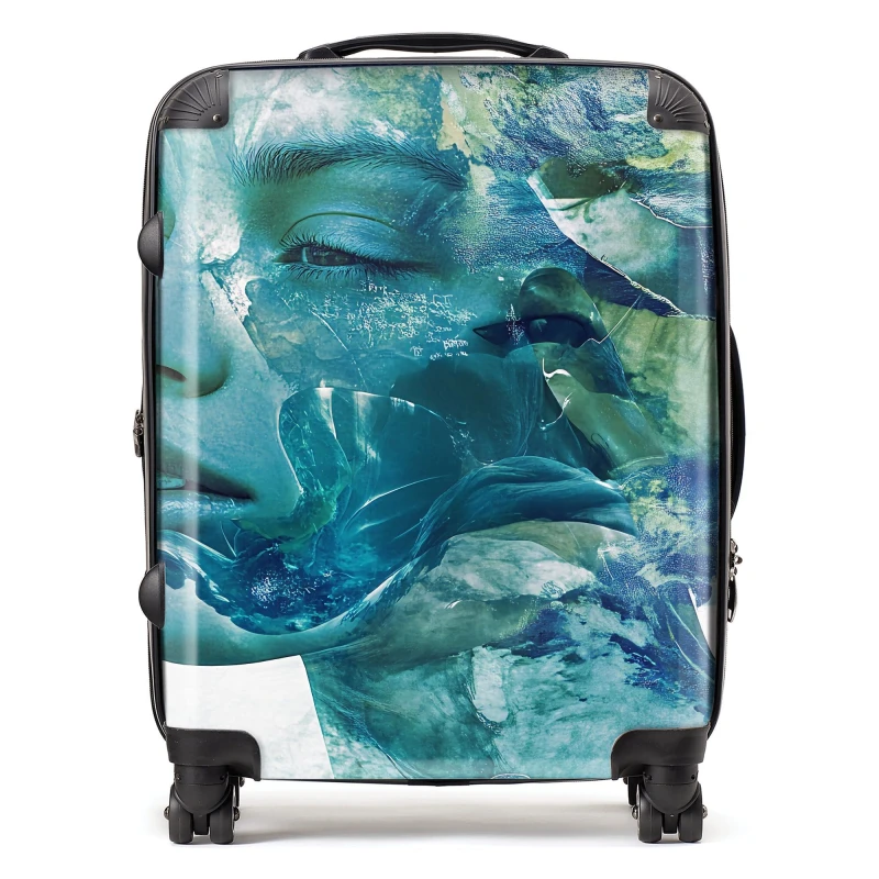 Image of Designer Luggage Calista Vale: 00006 Suitcase in Blue Size: Large Blue Unisex Large