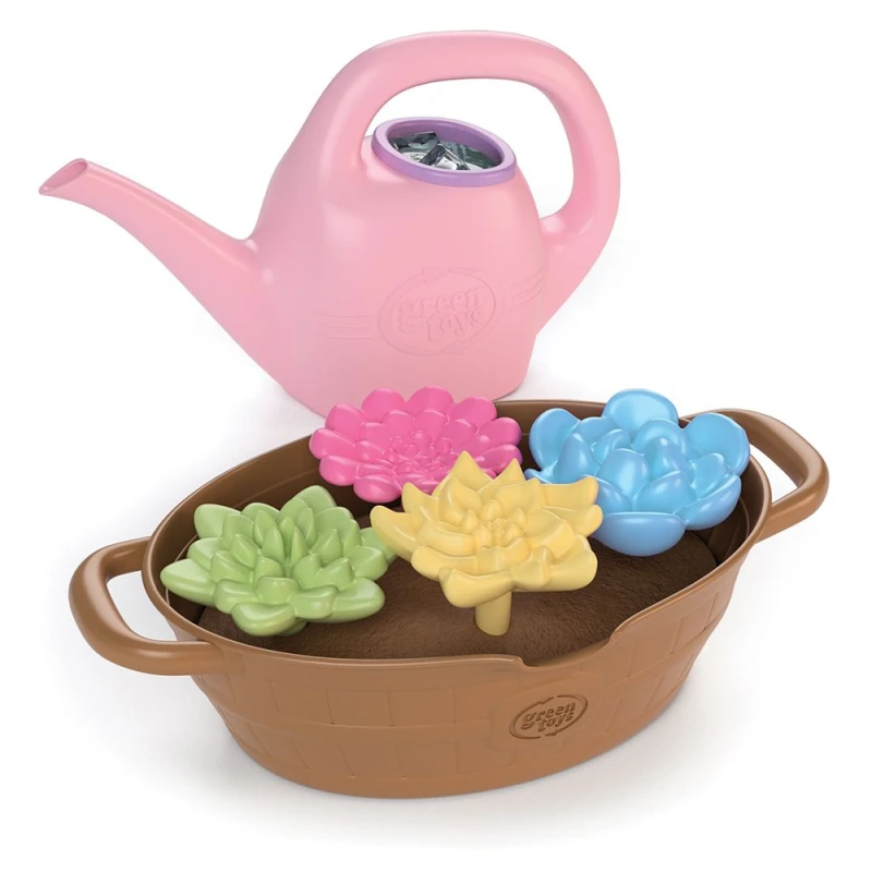 Image of Green Toys Rainbow Bloom Colour Changing Water Activity Set (Pink), Pink GTRBWC1851
