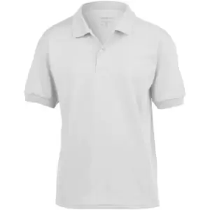 Image of Gildan DryBlend Childrens Unisex Jersey Polo Shirt (Pack Of 2) (S) (White)