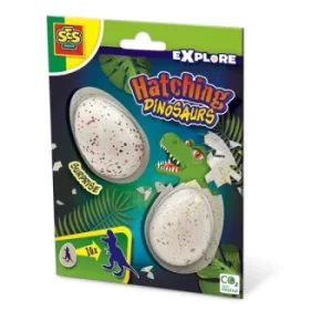 image of SES CREATIVE Explore Childrens Hatching Dinosaurs 2 Surprise Eggs, 5 Years and Above (25083)