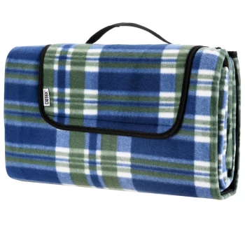 Image of Picnic Blanket 150/ 200cm Camping Travel Outdoor Waterproof Beach Mat Rug 200x200cm, Karo/Blau (de) - Detex