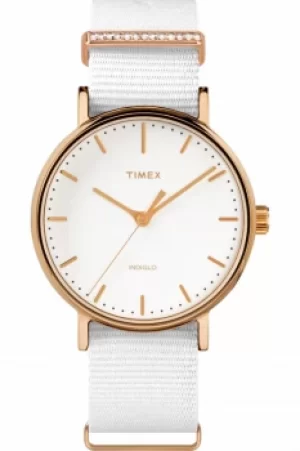 Image of Ladies Timex Fairfield Crystal Bar Watch TW2R49100