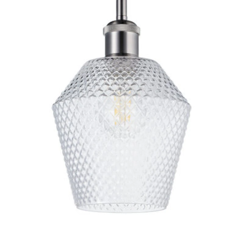 Image of Happy Homewares Modern And Compact Diamond Design Clear Glass Pendant Lamp Shade - 17Cm X 17Cm