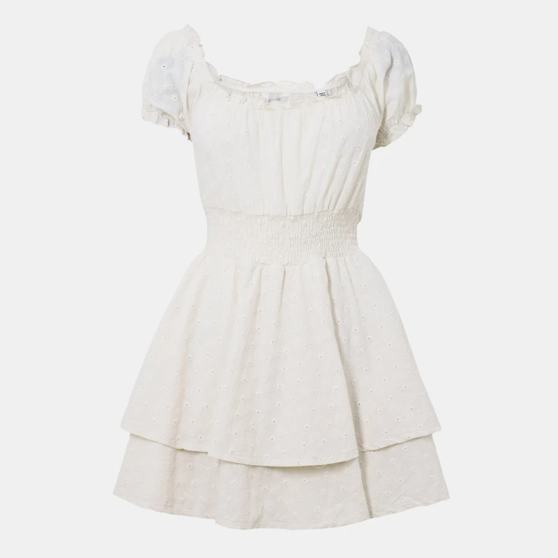 Image of Jack Wills Broderie Mini Dress - White White 6
