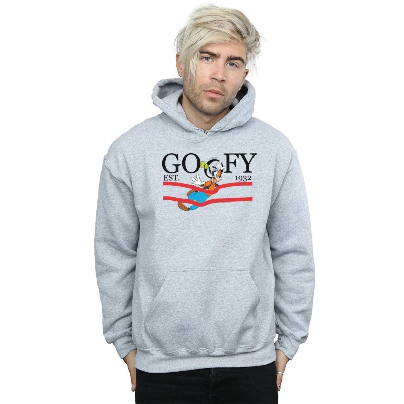 Image of Disney Men Goofy By Nature Hoodie in Grey Size: large Grey L Male 5059114324538