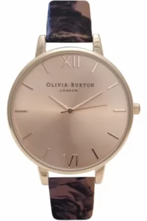Image of Ladies Olivia Burton Painterly Prints Floral Printed Strap Watch OB15PP07