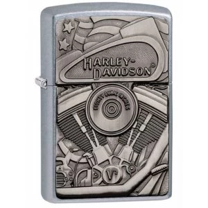 Zippo Unisex HD Motor Flag Street Chrome