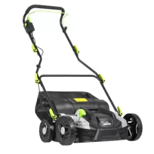 image of Dellonda 1500W Electric 2-in-1 Scarifier with 5-Heights, 36cm Cutting Diameter, 45L Grass Collection Bag, 10m Mains Cable, Hand Push