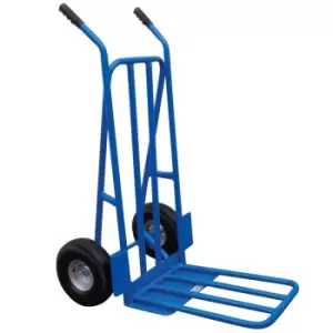 image of Charles Bentley 270kg Heavy Duty Folding Blue Sack Truck Trolley