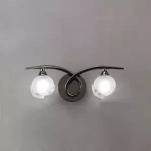 Image of Fragma wall light with switch 2 Bulbs G9, Black chrome