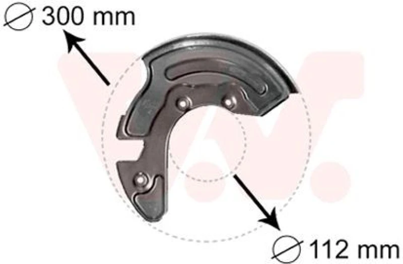 Image of VAN WEZEL 0323371 Brake Disc Back Plate Front Axle Left Splash Panel,brake disc (1330)
