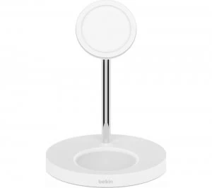 BELKIN WIZ010myWH 2-in-1 Qi Wireless Charger with MagSafe