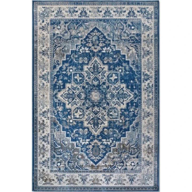 Image of The Rugs Villeroy & Boch 1869 Jehanne Rug Classic Medallion Blue, Soft Pile
