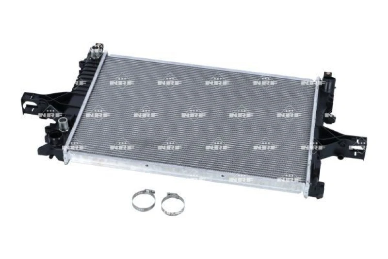 Image of NRF 56125 Engine radiator EASY FIT Brazed cooling fins, Aluminium, with mounting parts Aluminium Radiator,engine cooling (470)