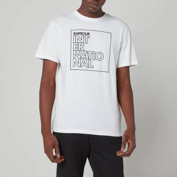 Image of Barbour International Mens Outline T-Shirt - White - L