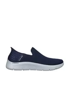 Image of Skechers Go Walk Flex Slip-in's - Flex Basic Mesh Slip On Trainer, Navy, Size 11, Men