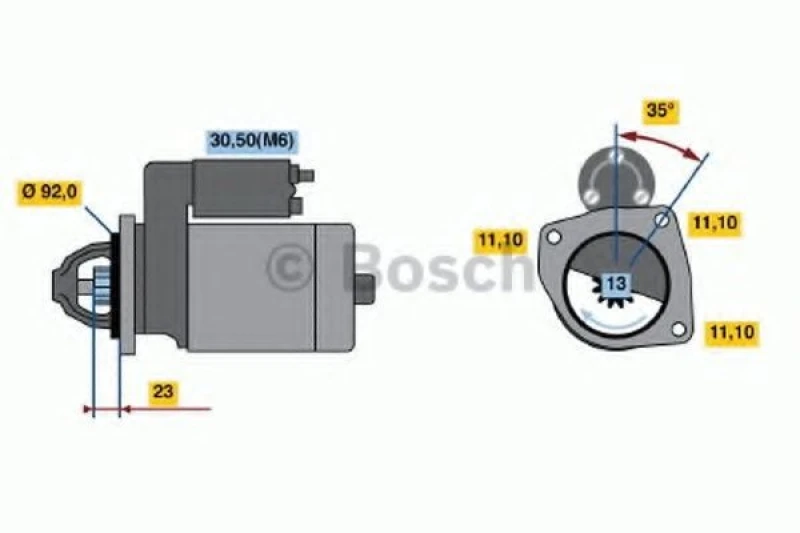 Image of Starter motor Bosch 0 986 020 181