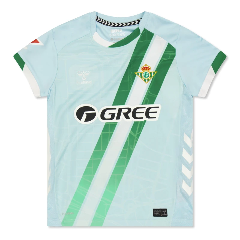 Image of Hummel Real Betis Away Shirt 2025 2026 Juniors Blue male 9-10 (M)