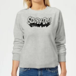 image of Scooby Doo Retro Mono Logo Womens Sweatshirt - Grey - L