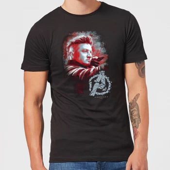 Image of Avengers Endgame Hawkeye Brushed Mens T-Shirt - Black - 3XL - Black