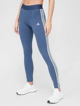 image of adidas Essentials 3 Stripe Leggings - Navy Size M Women