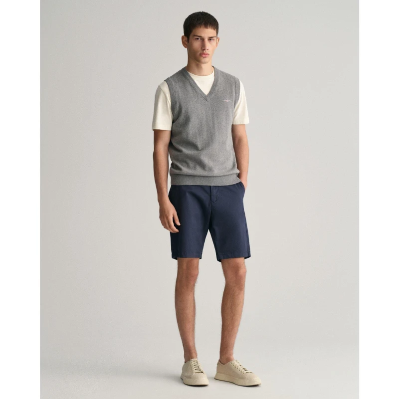 Image of Gant SLIM TWILL SHORTS MARINE 30 - Blue Blue S