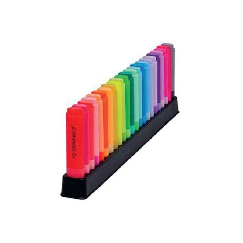 Image of Q - Connect Highlighter Pens Deskset Assorted (Pack of 23) KF17782